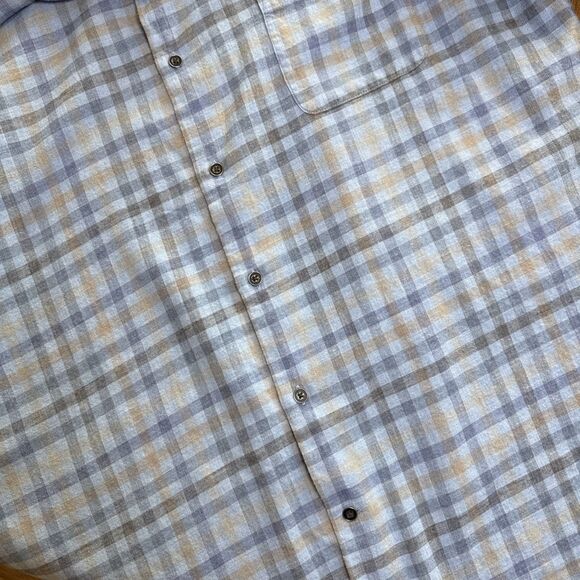 Peter Millar Mens Size Large Blue White Rock Cotton Sport Shirt‎ MF24W65LTF-CBLU - Picture 7 of 9